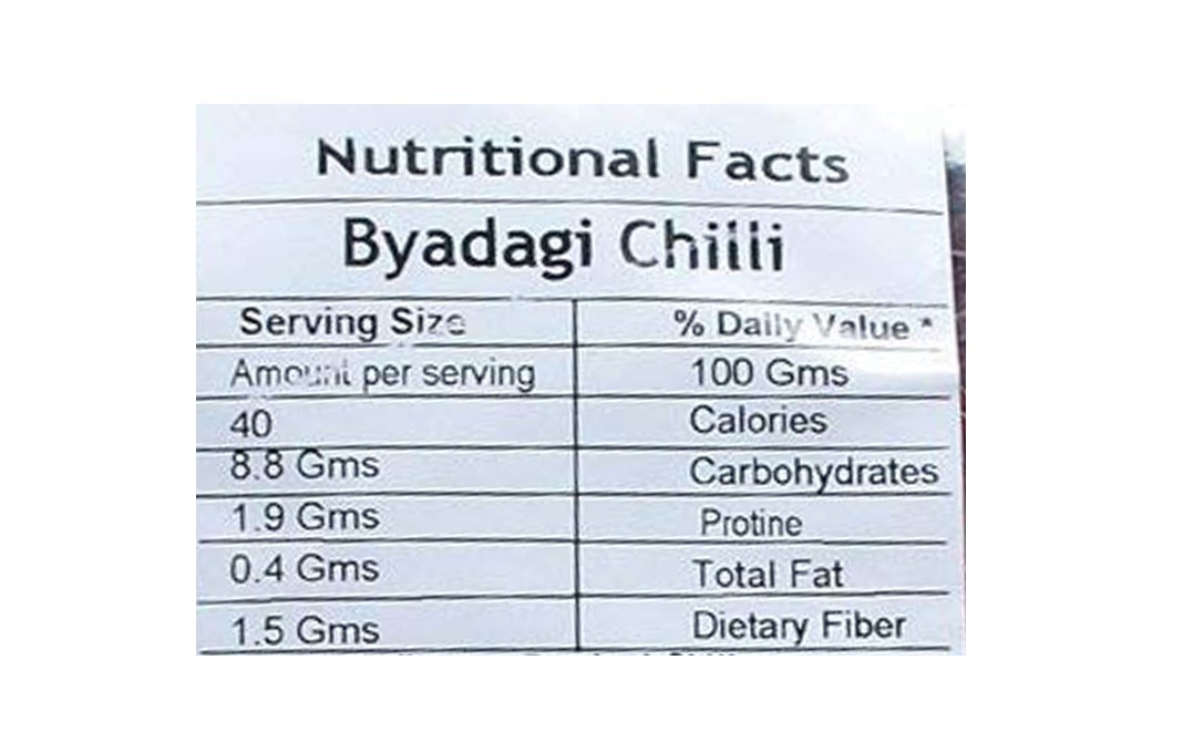 Leeve Dry fruits Byadagi Chilli    Pack  200 grams